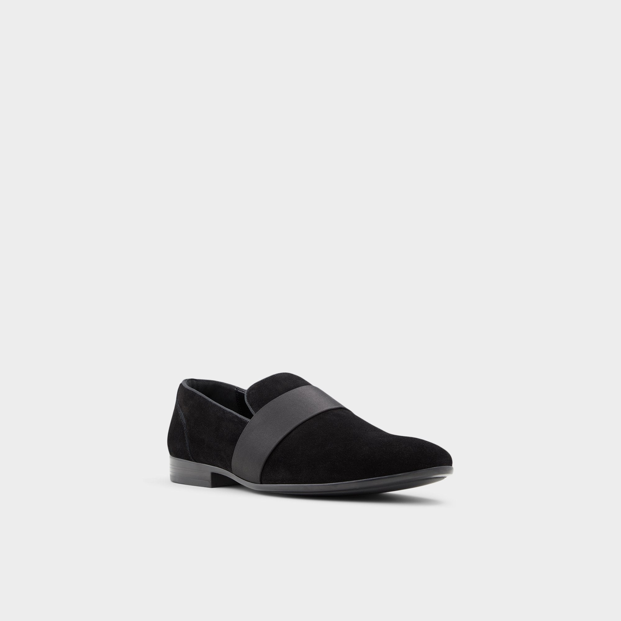 Aldo Asaria Open Black Leather Suede Men's Loafers & Slip-Ons - Loafer Open Black