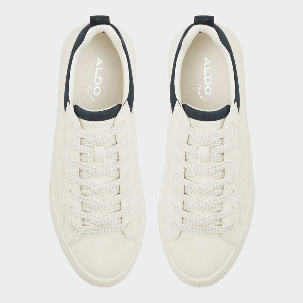 Aldo Bas White/Bone Men's Low top - Low top sneaker, Cup sole White/Bone
