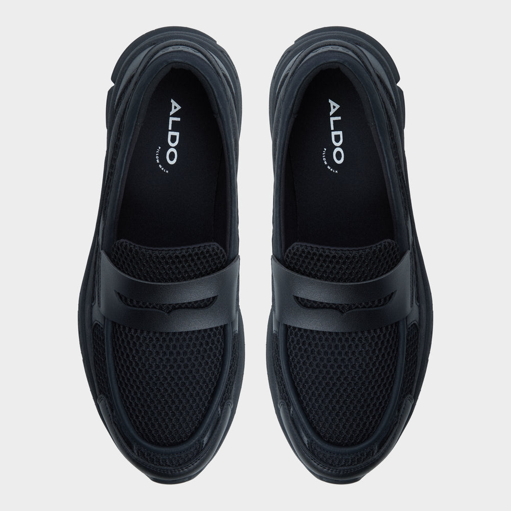 Aldo Loafersnkr in Black - Slip-on sneaker, Jogger sole Black