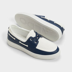 Aldo Wildwave White/Navy Men's Casual Shoes - Boat shoe White/Navy