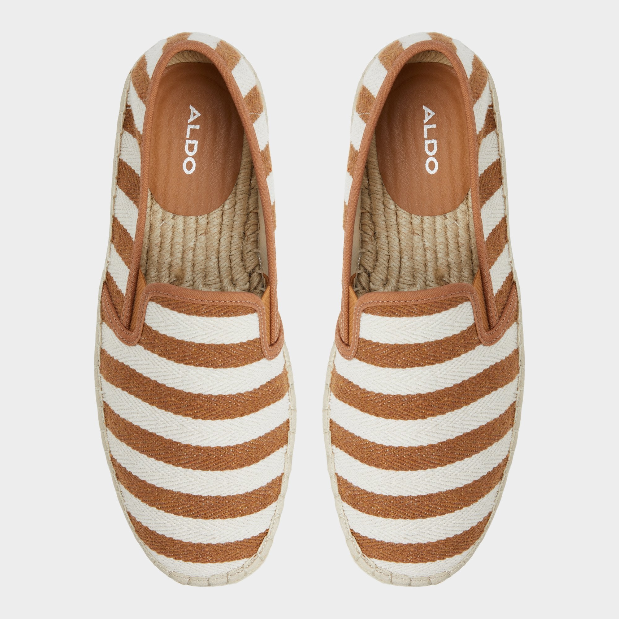 Aldo Johnney Cognac Textile Canvas Men's Espadrilles - Espadrille Cognac