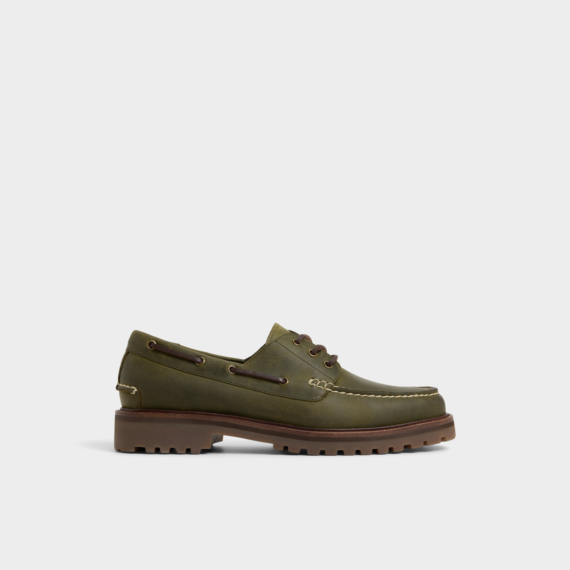 Aldo Cedric in Khaki - Boat shoe Khaki