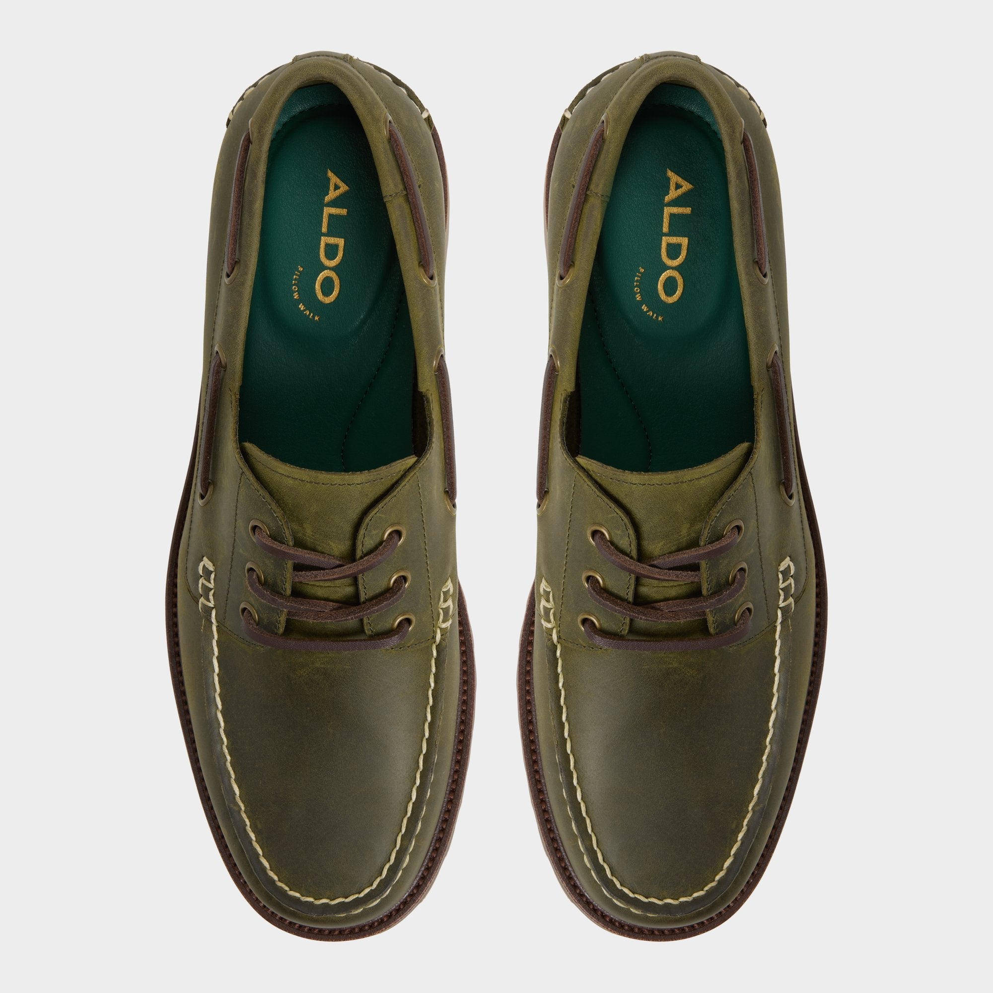 Aldo Cedric in Khaki - Boat shoe Khaki