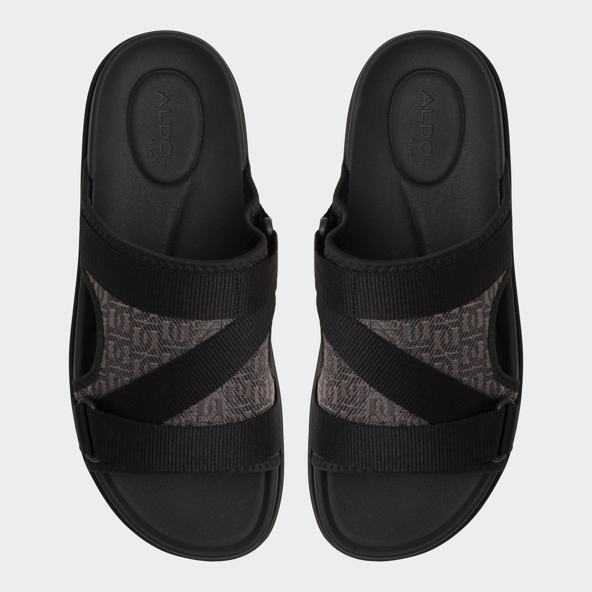 Aldo Deniels Open Black Men's Slides - Slide sandal Open black