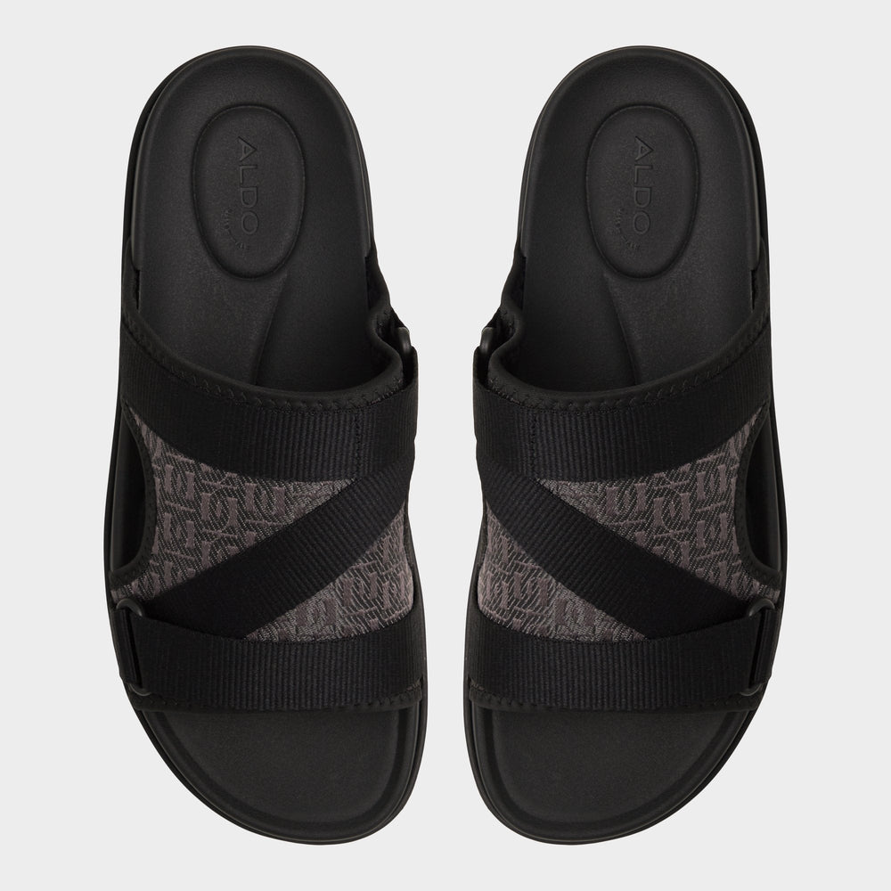 Aldo Deniels Open Black Men's Slides - Slide sandal Open black