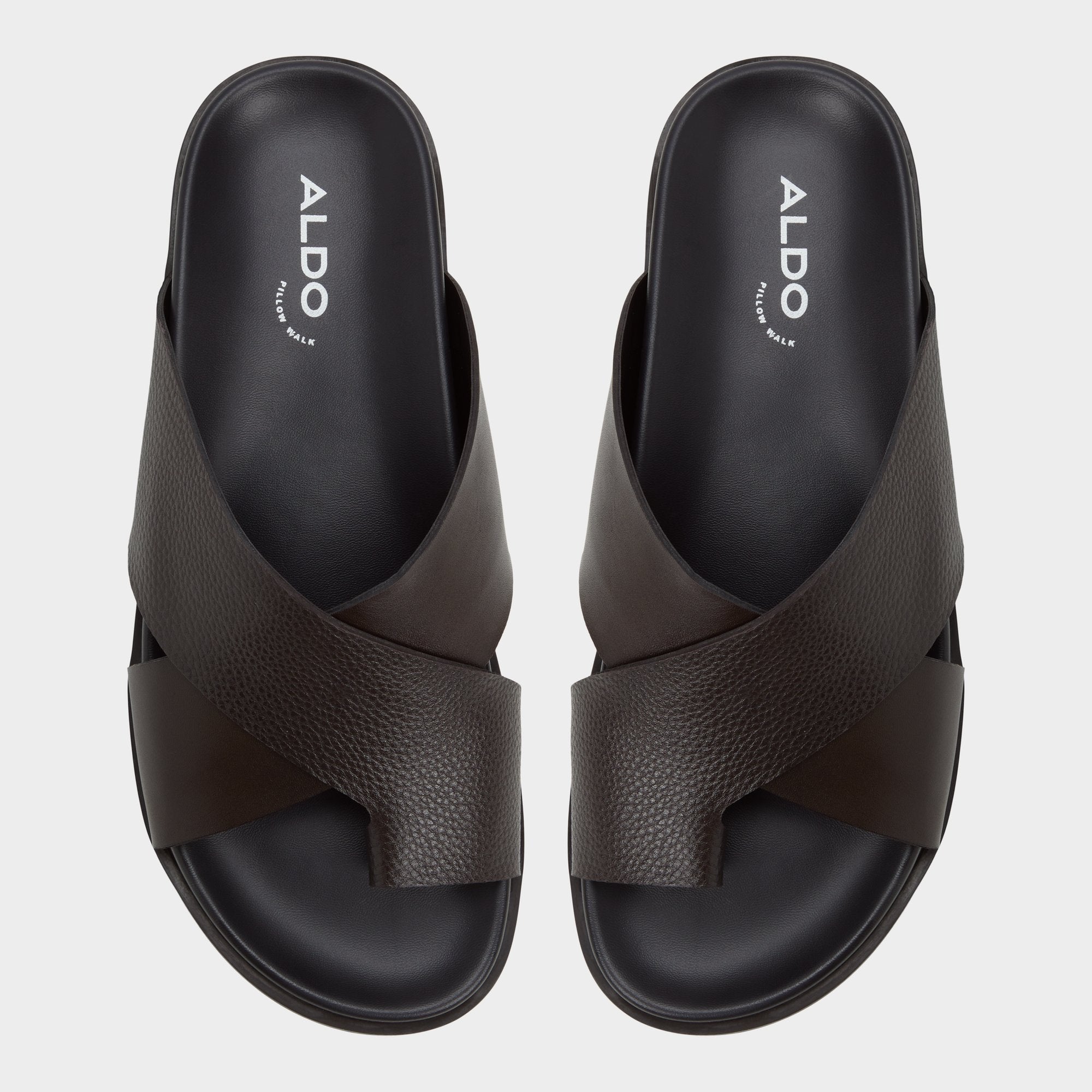 Aldo Darley Dark Brown Men's Sandals & Slides - Strappy flat sandal Dark brown