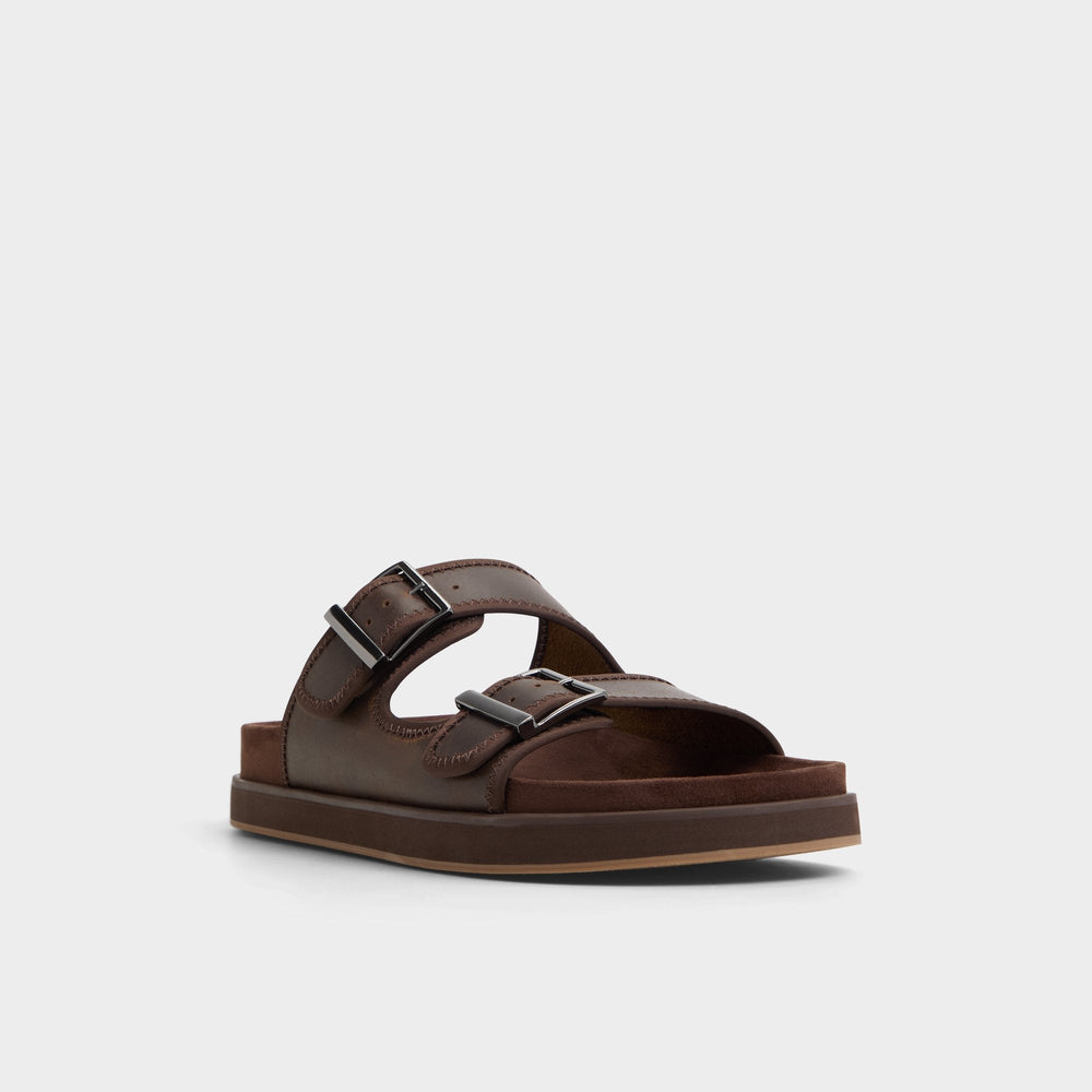 Aldo Sunnyside Dark Brown Men's Slides - Slide sandal Dark Brown