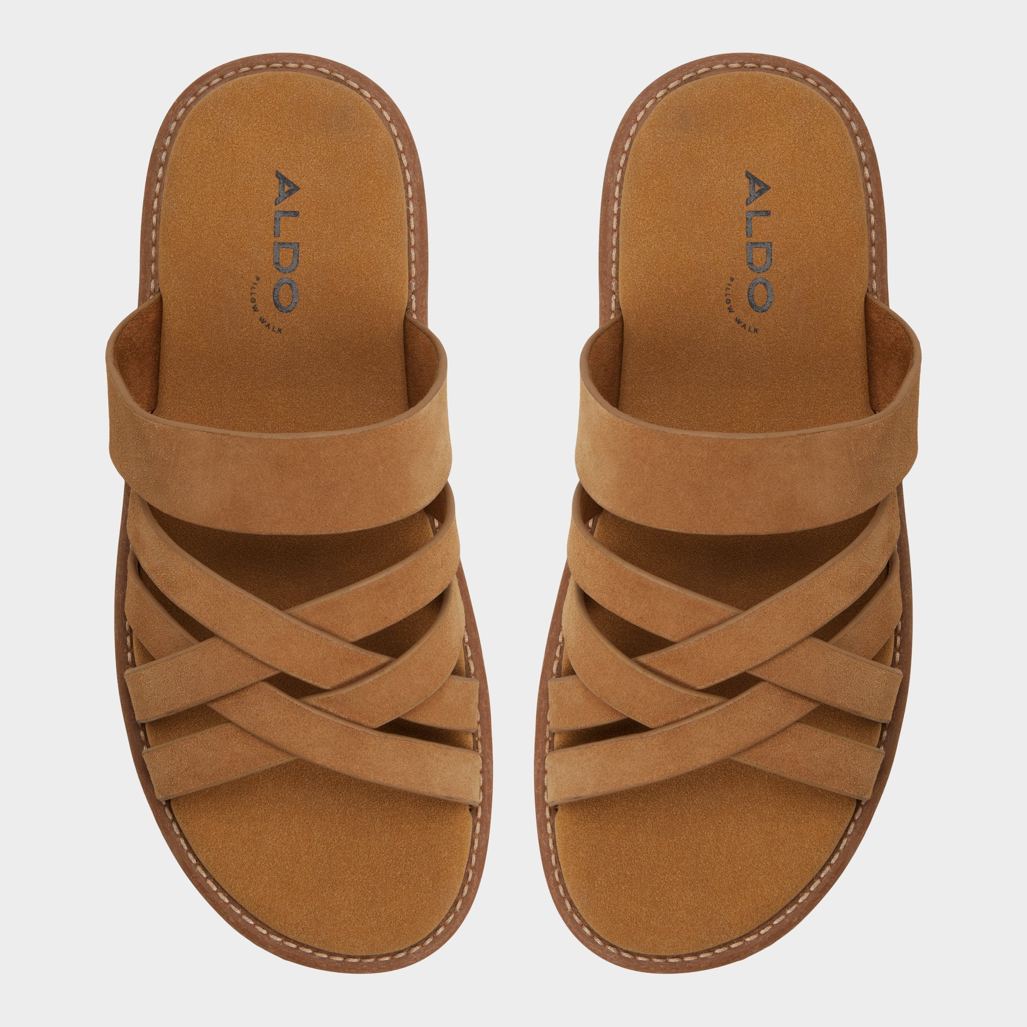 Aldo Haniff Camel Men's Sandals & Slides - Strappy flat sandal Camel