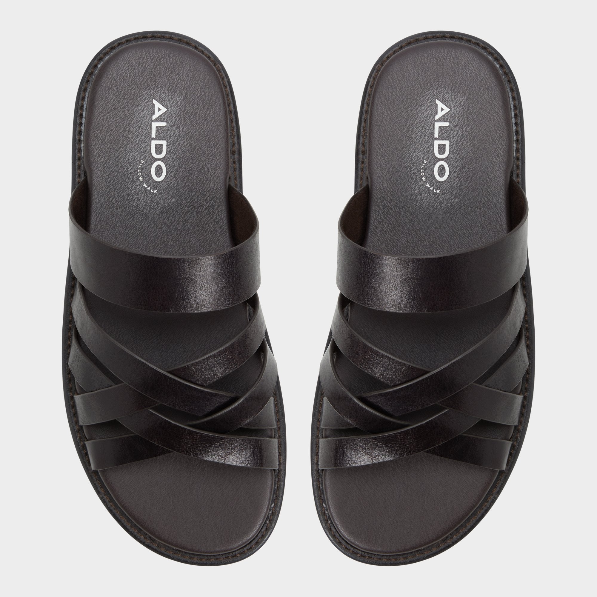 Aldo Haniff Brown Men's Sandals & Slides - Strappy flat sandal Brown