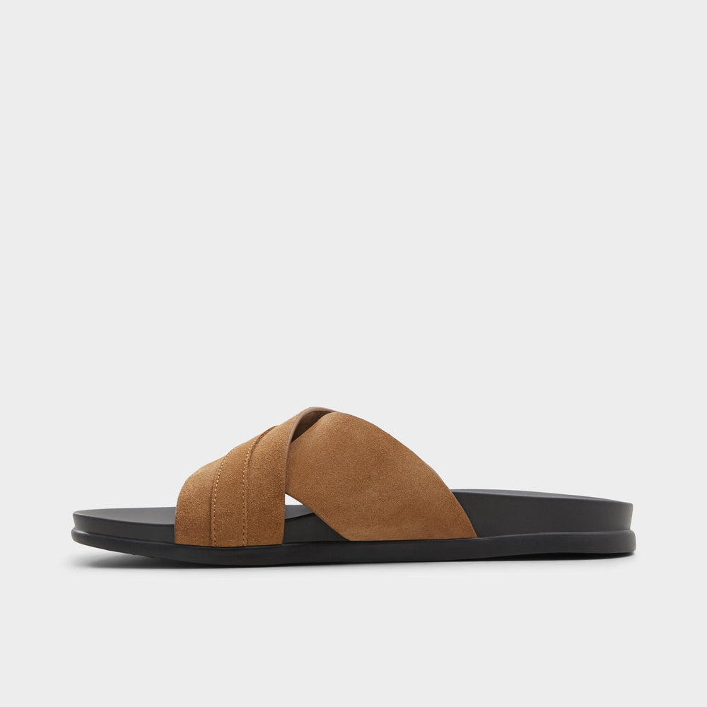 Aldo Delmar Open Brown Men's Slides - Slide sandal Open Brown