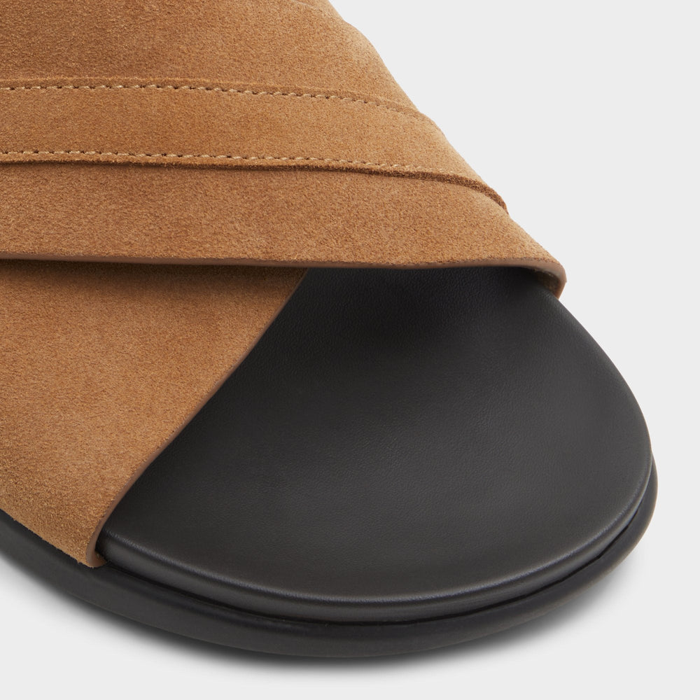 Aldo Delmar Open Brown Men's Slides - Slide sandal Open Brown