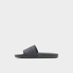 Aldo Dinmore Black Synthetic Rubber Men's Slides - Slide sandal Black