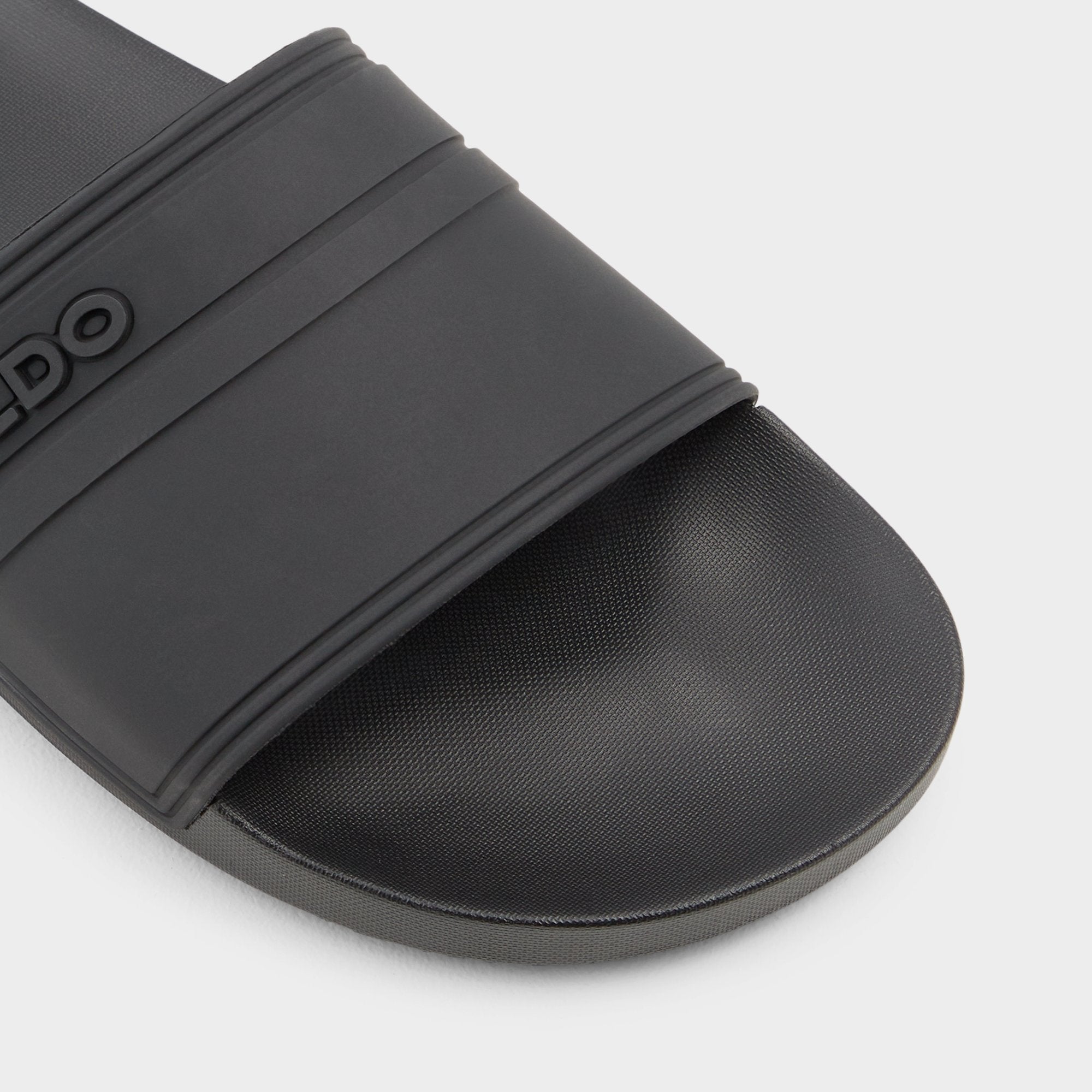 Aldo Dinmore Black Synthetic Rubber Men's Slides - Slide sandal Black