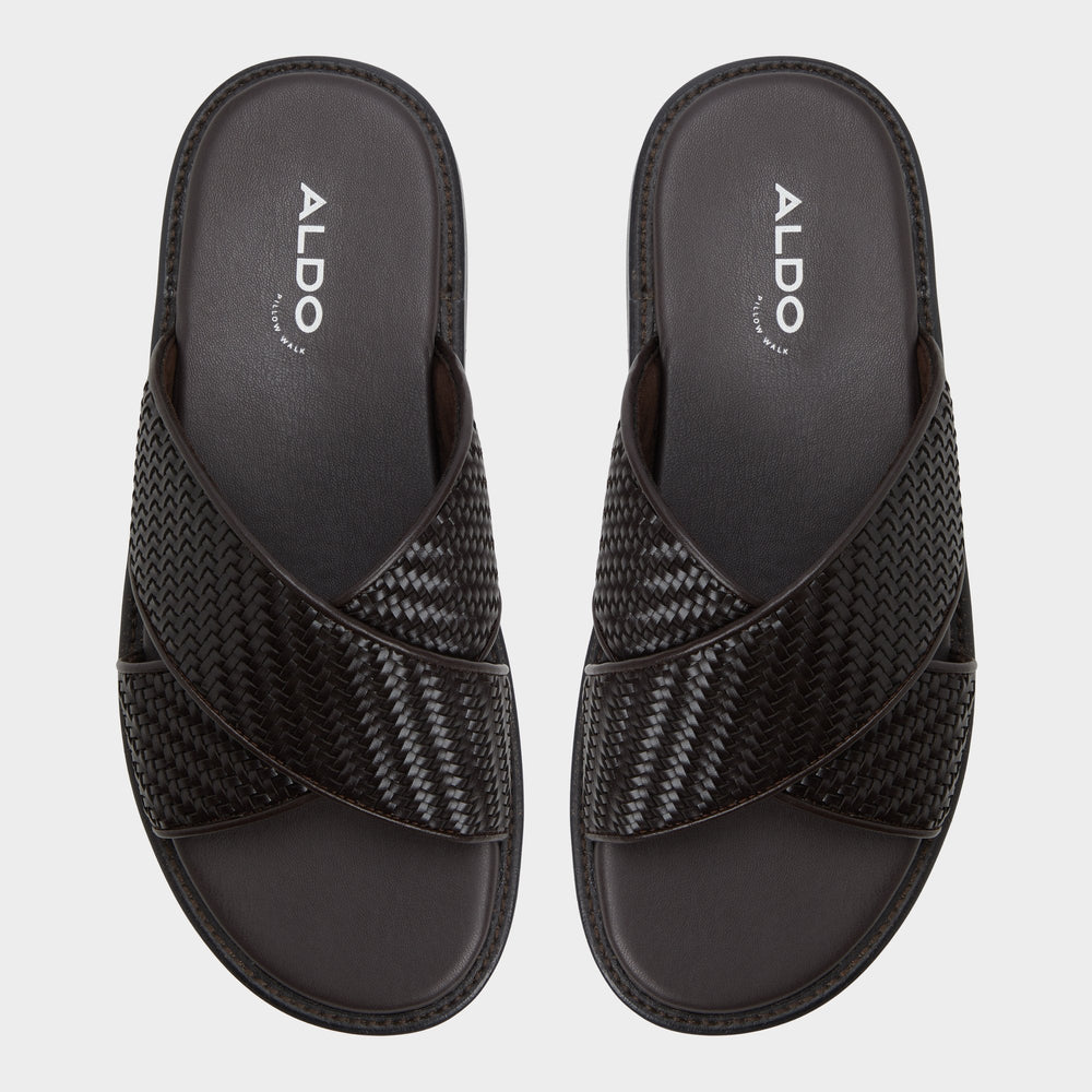 Aldo Tarik Dark Brown Men's Sandals & Slides - Slide sandal Dark Brown