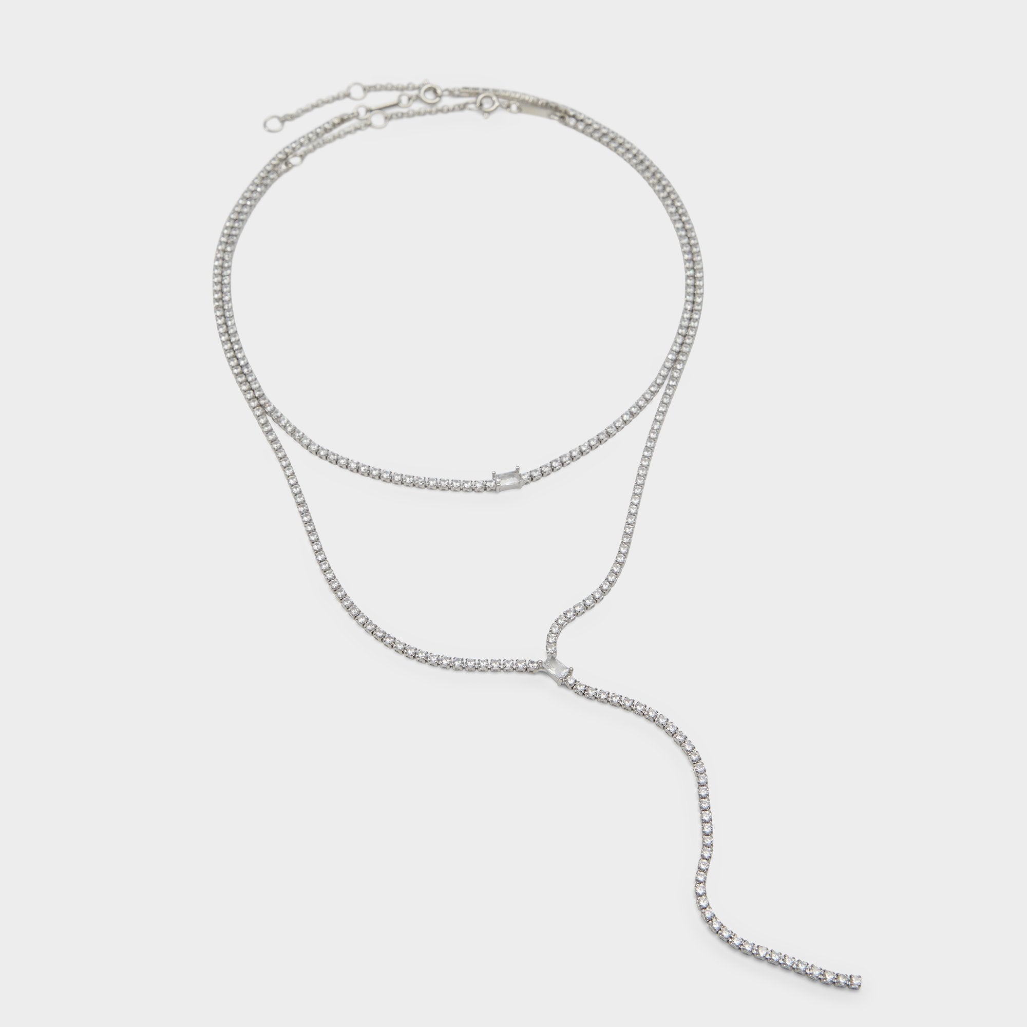 Aldo Alata Silver/Clear Multi Women's Cubic Zirconia - Necklace Silver/Clear Multi