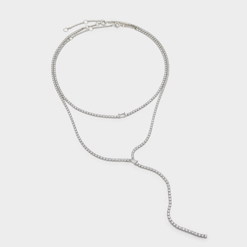 Aldo Alata Silver/Clear Multi Women's Cubic Zirconia - Necklace Silver/Clear Multi