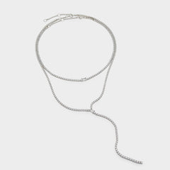 Aldo Alata Silver/Clear Multi Women's Cubic Zirconia - Necklace Silver/Clear Multi