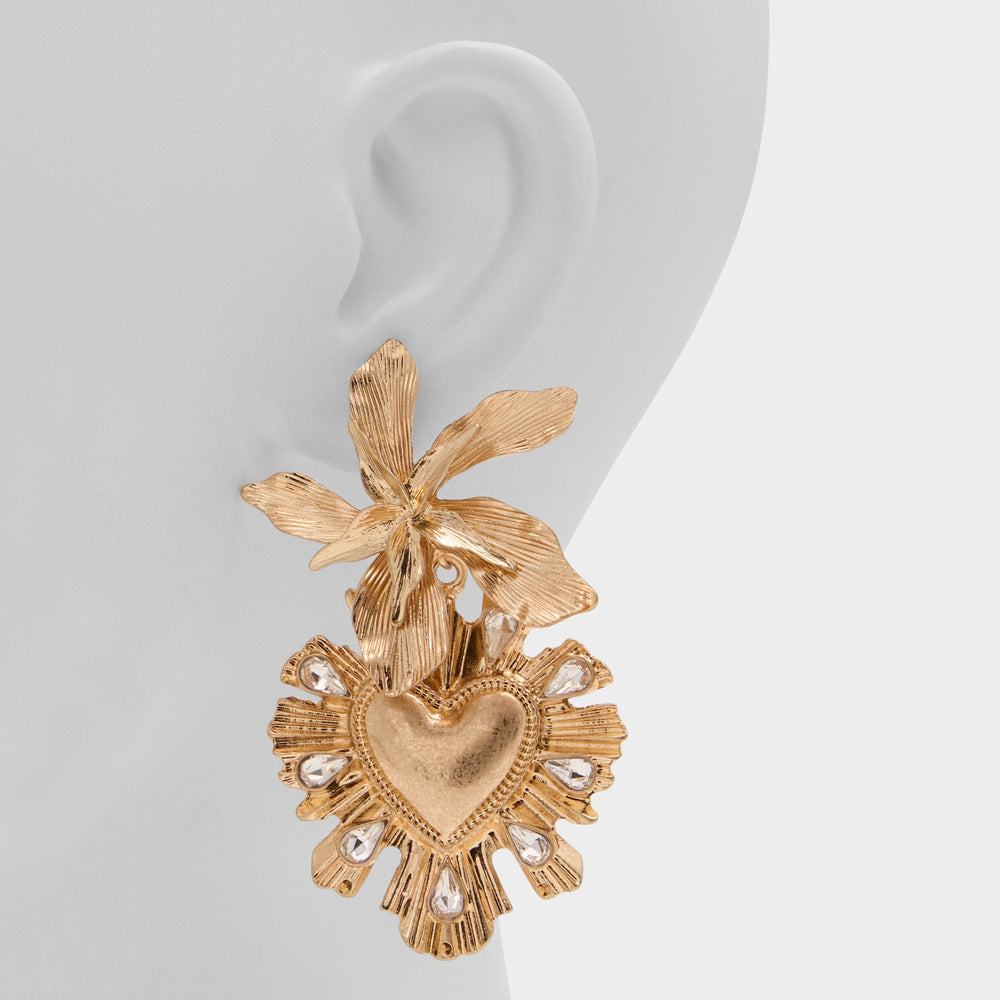 Aldo Scarllett in Gold Clear Multi - Chandelier earrings Gold/clear multi