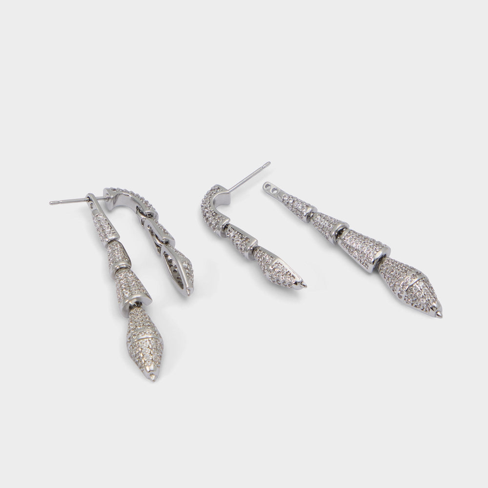 Aldo Serrpente in Silver Clear Multi - Statement earrings Silver/clear multi