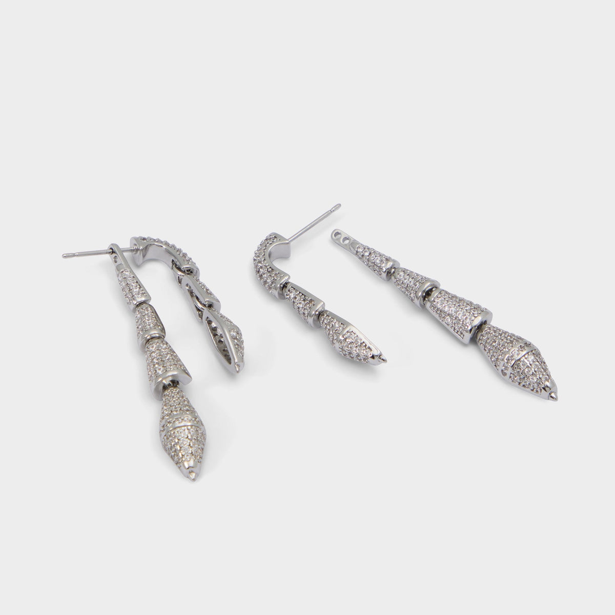 Aldo Serrpente in Silver Clear Multi - Statement earrings Silver/clear multi