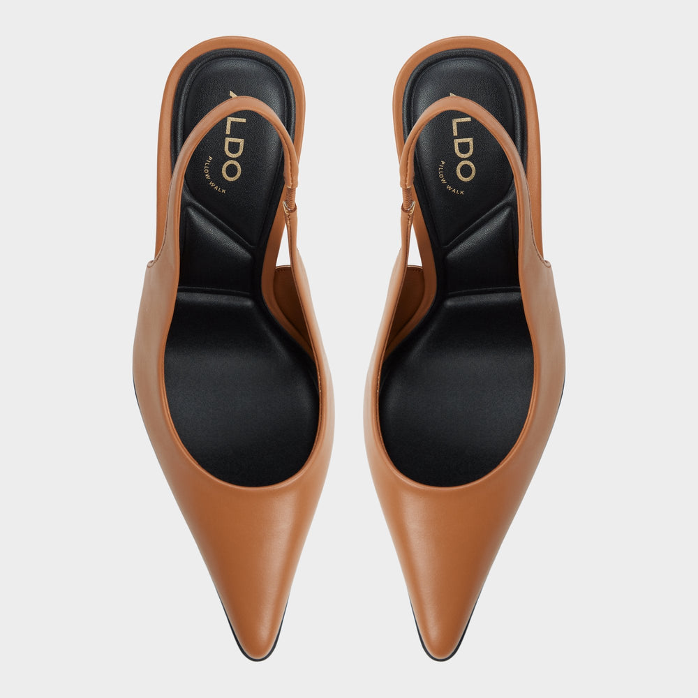 Aldo Re in Samantha Light Brown - Sling back high heel, Stiletto heel Light brown