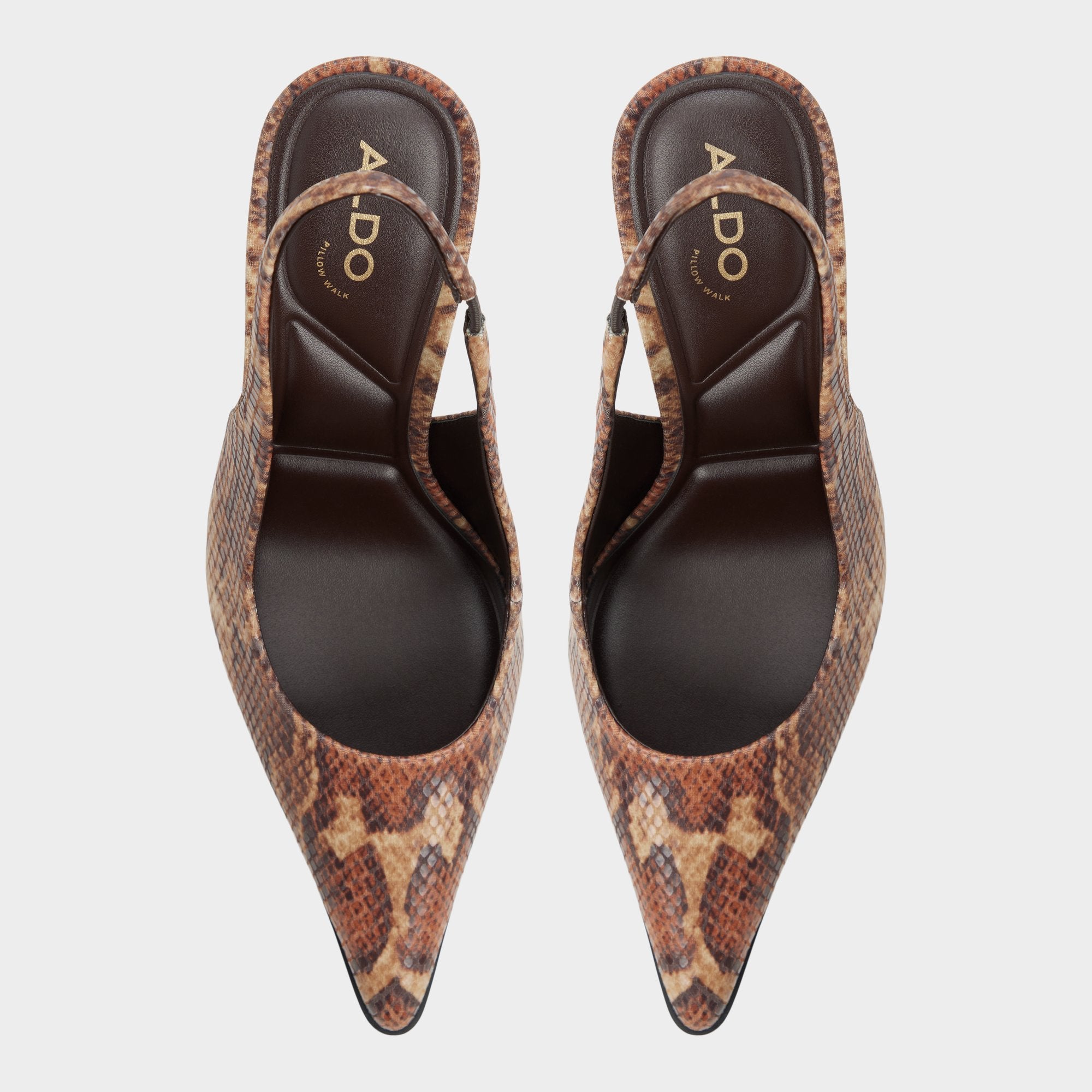 Aldo Re in Samantha Brown Multi - Sling back high heel, Stiletto heel Brown multi