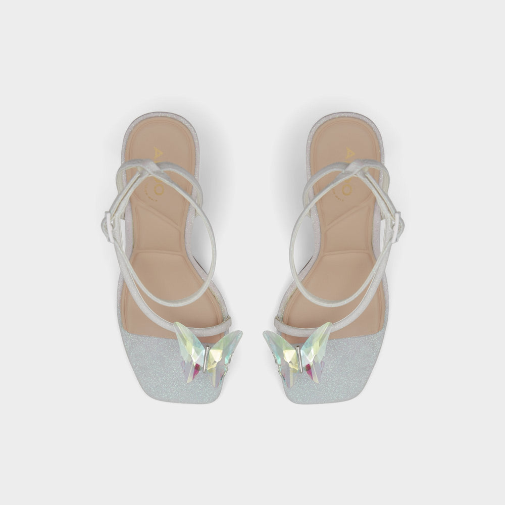 Aldo Pepela in White - Strappy heeled sandal, Block heel White