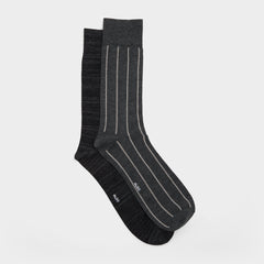 Aldo Nightstripe in Dark Grey - Crew socks Dark grey