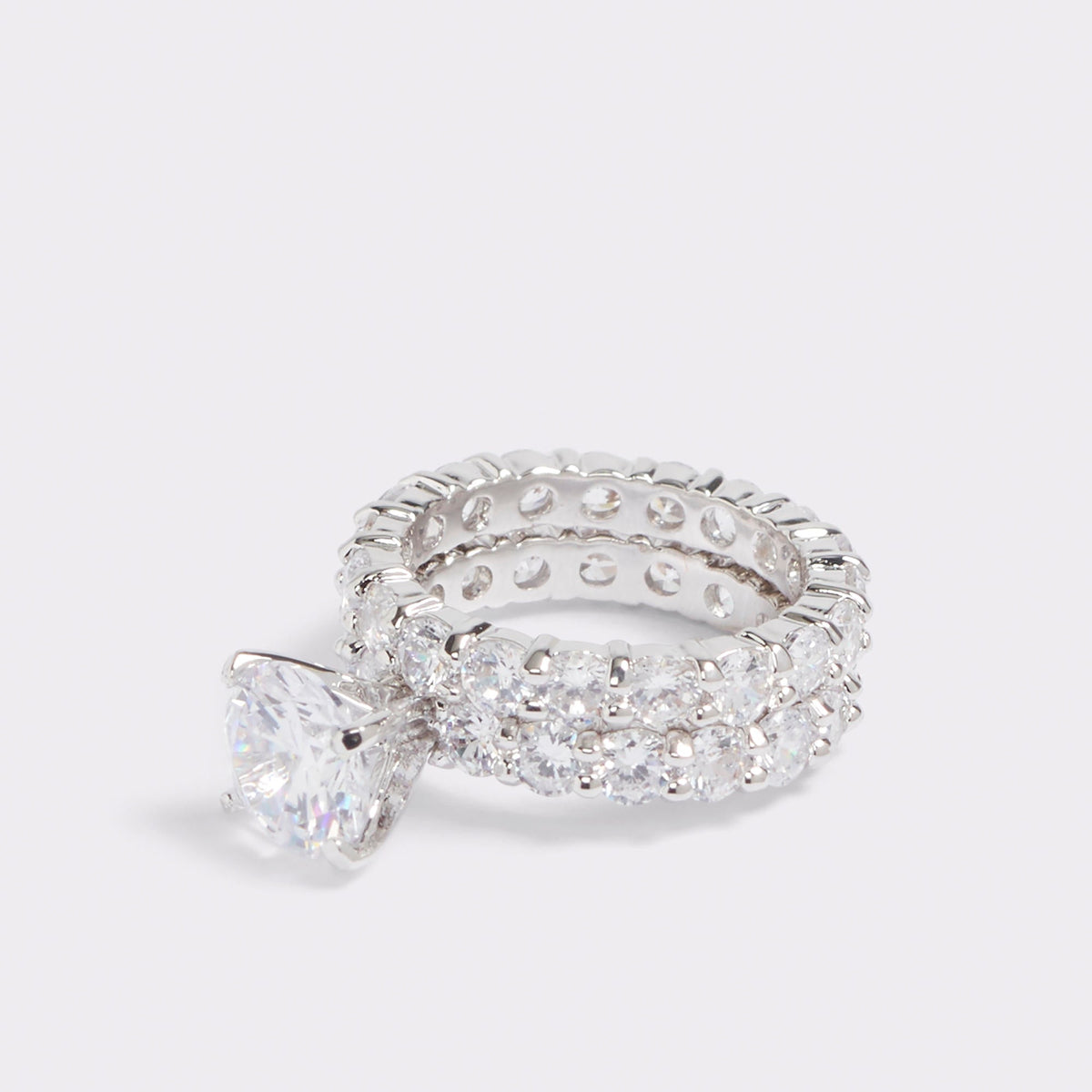 Aldo Plagens Silver/Clear Multi Women's Rings - Ring Silver/clear multi