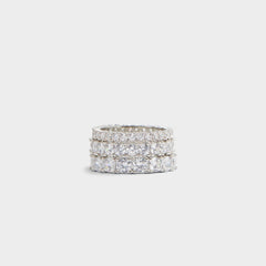 Aldo Uniawen Silver/Clear Multi Women's Rings - Stackable rings Silver/clear multi