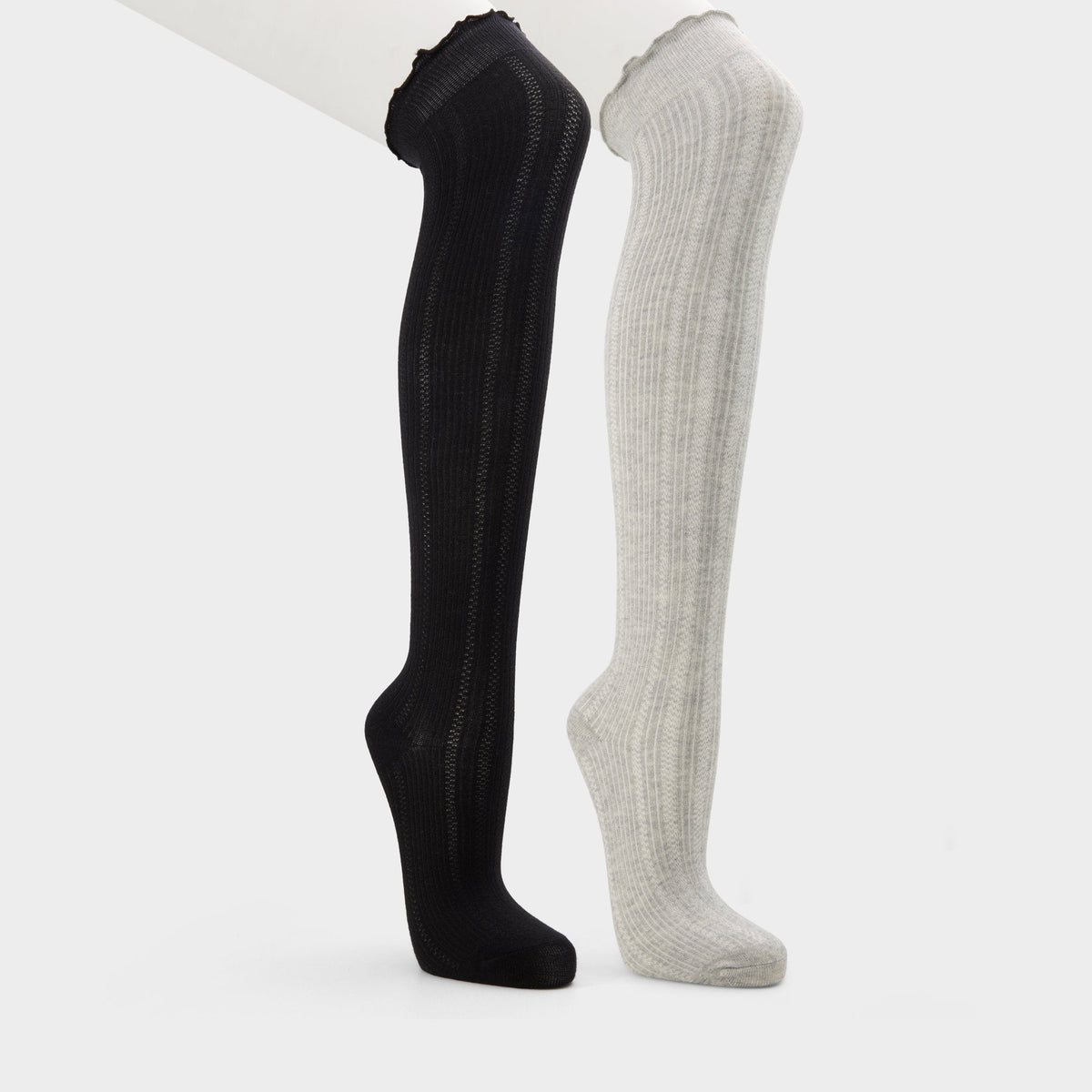 Aldo Frillie in Black White - Knee high socks Black/white