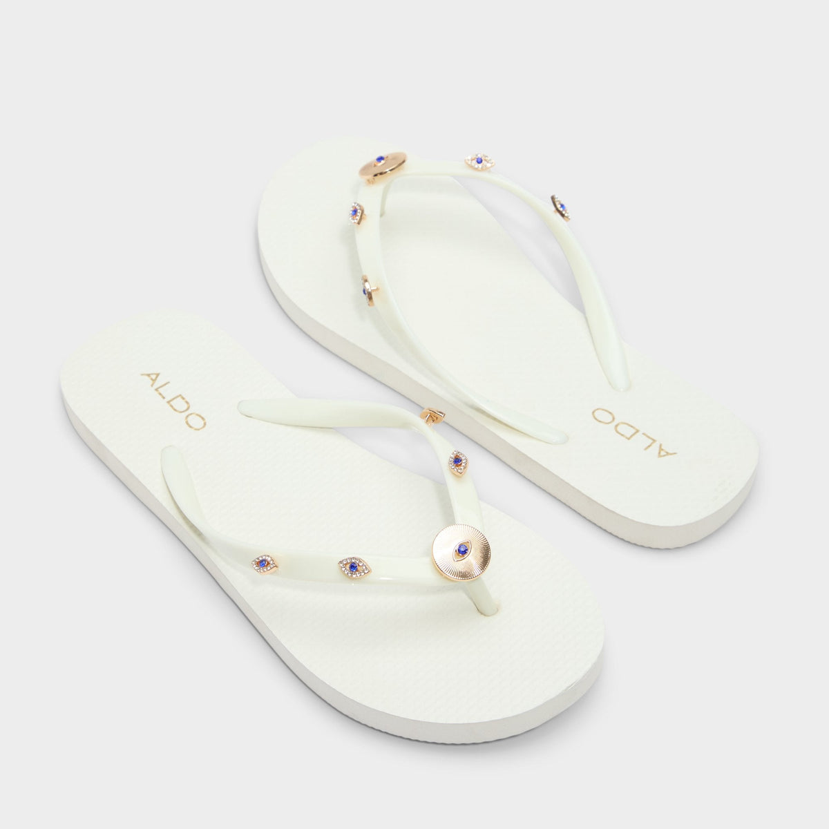 Aldo Edajan Black/Gold Multi Women's Jelly Sandals & Flip Flops - Flip flop Black/Gold Multi