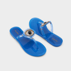 Aldo Ebariel Medium Blue Women's Jelly Sandals & Flip Flops - T-strap sandal Medium Blue