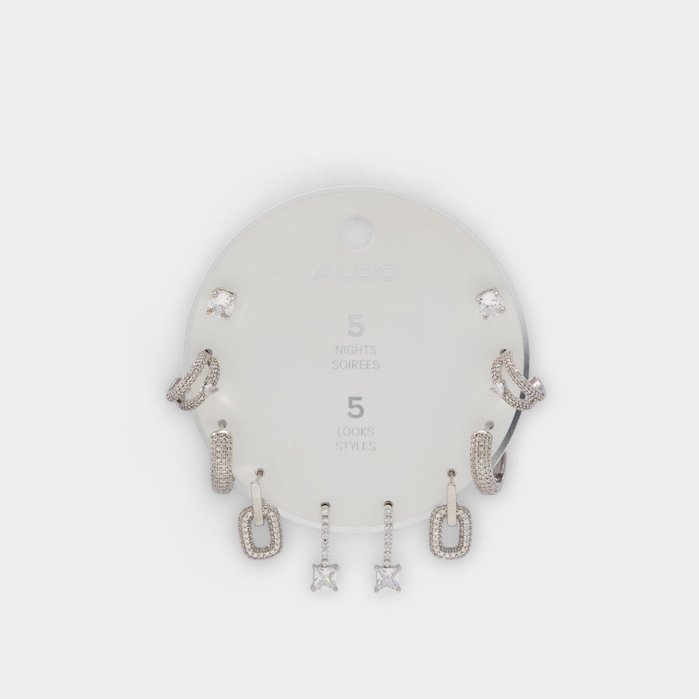 Aldo Fivelookss Silver/Clear Multi Women's Earrings - Earring set Silver/clear multi