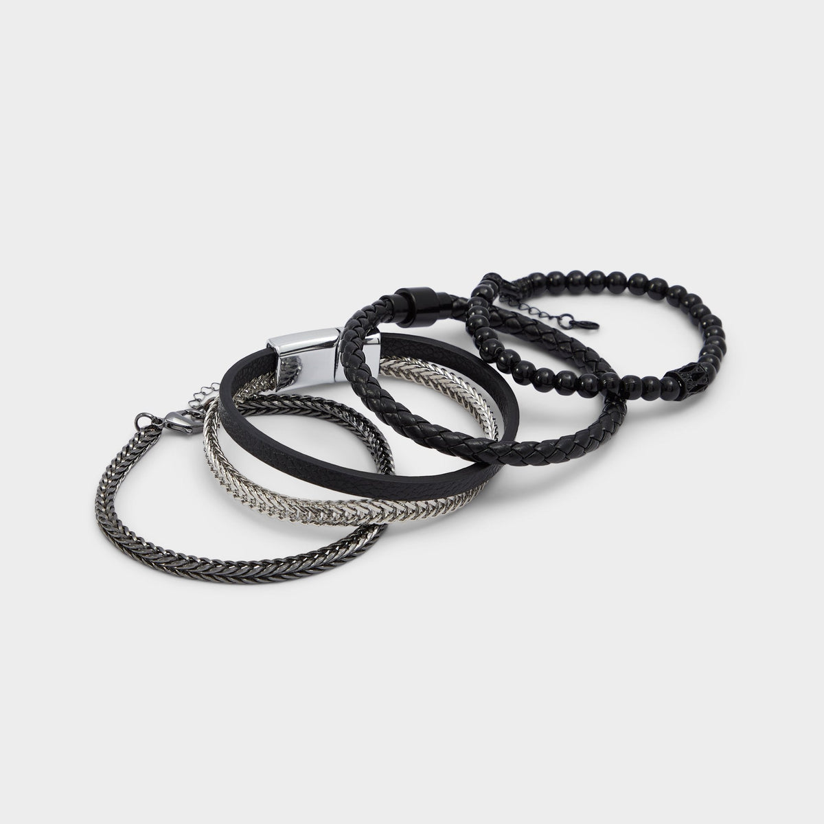 Aldo Danniell Black/Silver Multi Men's Jewelry - Bracelet Black/silver multi