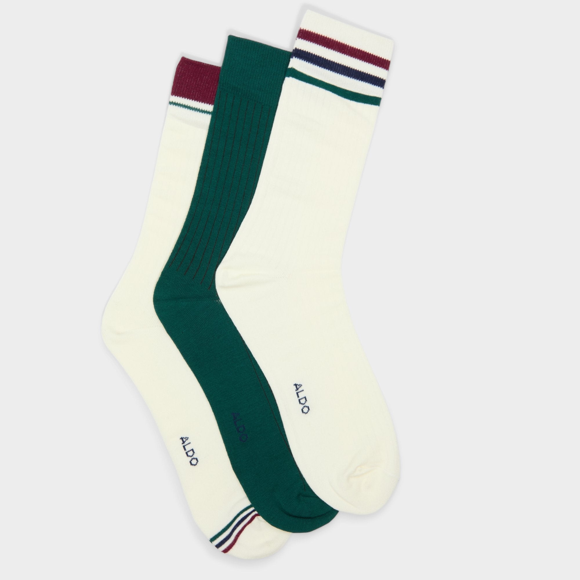 Aldo Clubstripes Bordo Men's Socks - Crew socks Bordo