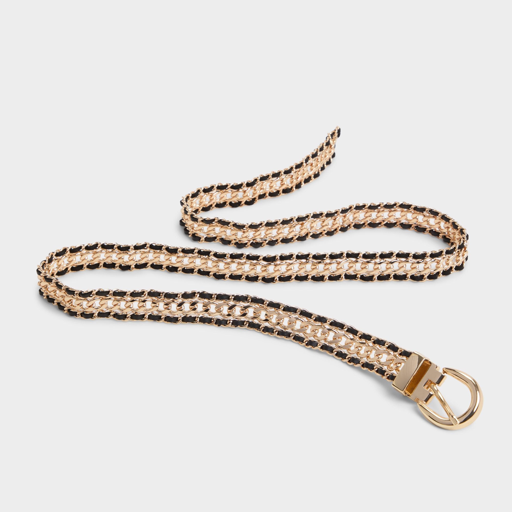 Aldo Albemarle Black/Gold Multi Women's Belts - Belt Black/gold multi